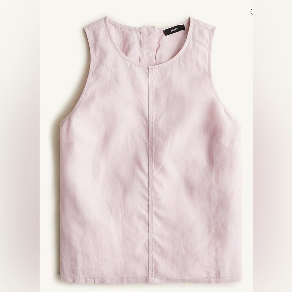 J. Crew Soft Pink Women's Linen Tank Top